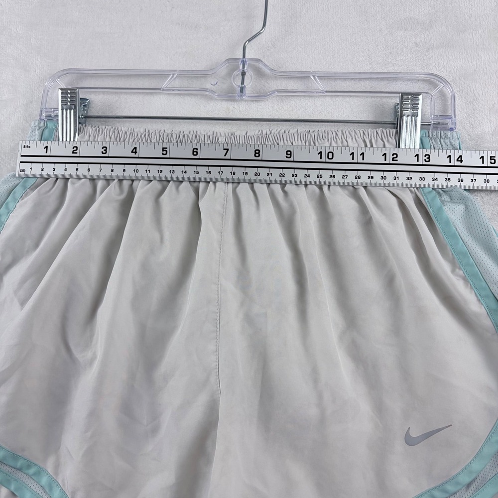 Nike Running Shorts Gray Teal Mesh Trim Dri-FIT Athletic Women's‎ Size L - Picture 5 of 6